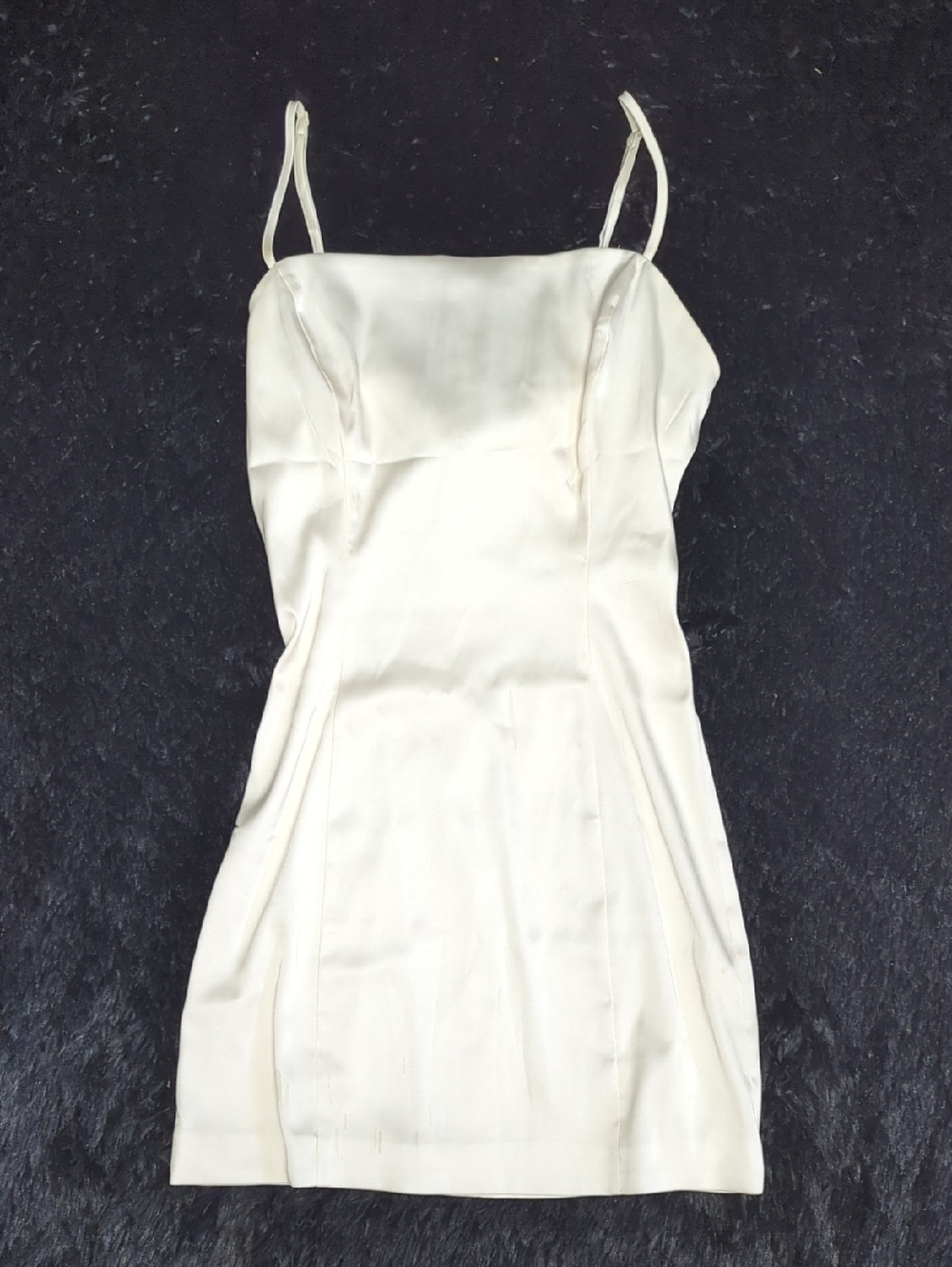 Sunday Best Cream Satin Slip Mini Dress Women's Size 4
